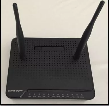 Módem marca Furukawa Modem para conectar a internet color negro con dos antenas